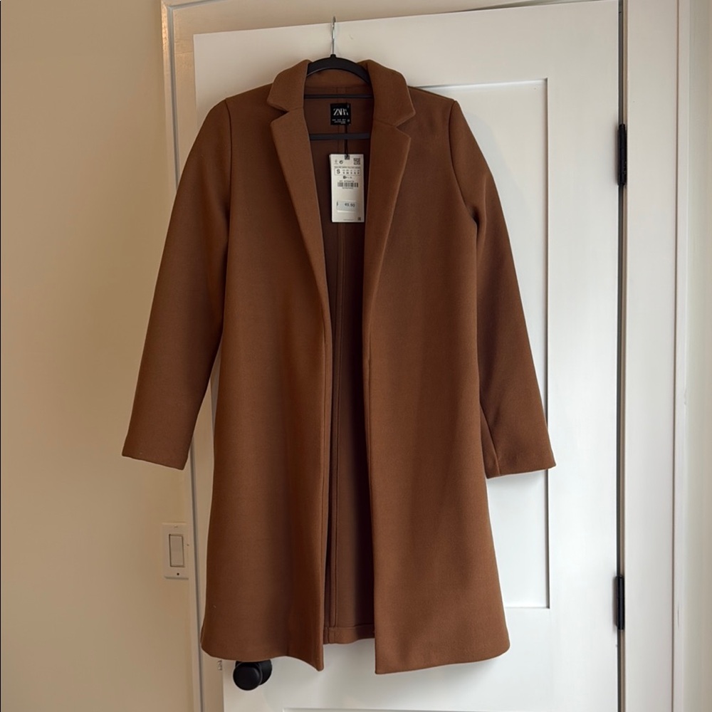 Zara Brown Trench Coat with Classic Lapel